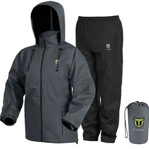 TideWe Rain Suit, Waterproof Breathable Lightweight 2 Pieces Rainwear